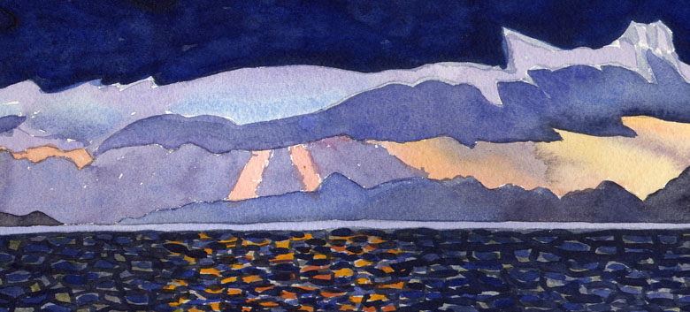 dark sky mosaic painting